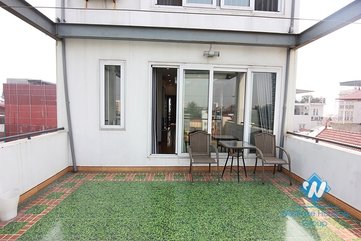 Penthouse apartment with huge balcony for rent in Tay Ho,Ha Noi